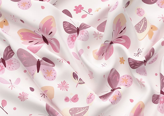 Butterfly Garden, Precious Pinks - Motorised Roman Blind - Image 4